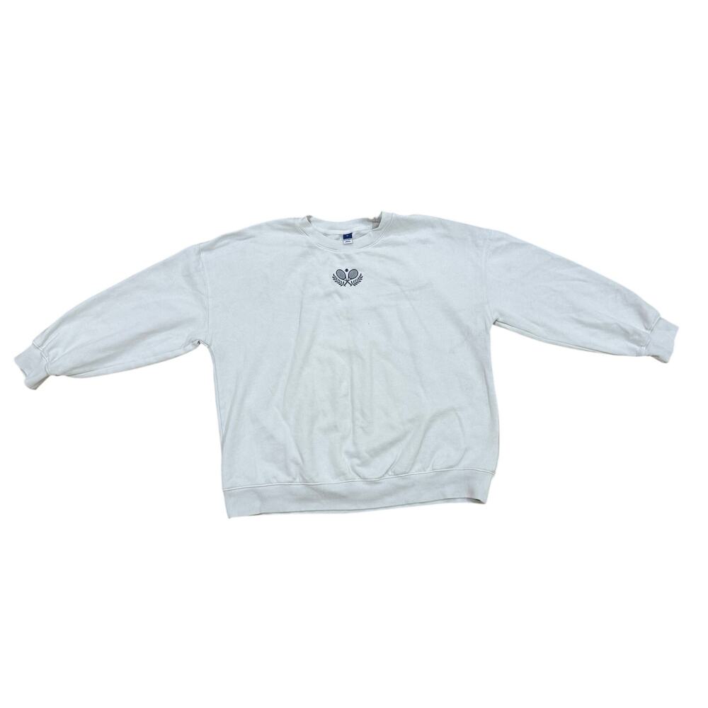 Old Navy Women's Size Medium White  Long Sleeve  Sweatshirt